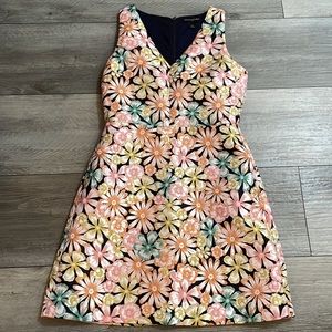 Banana Republic Floral Mini Dress - Pink, Yellow, Green